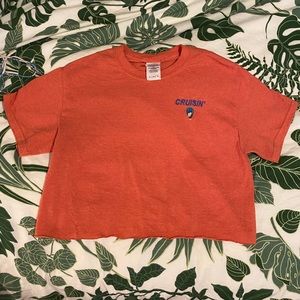 Orange cruisin crop top
